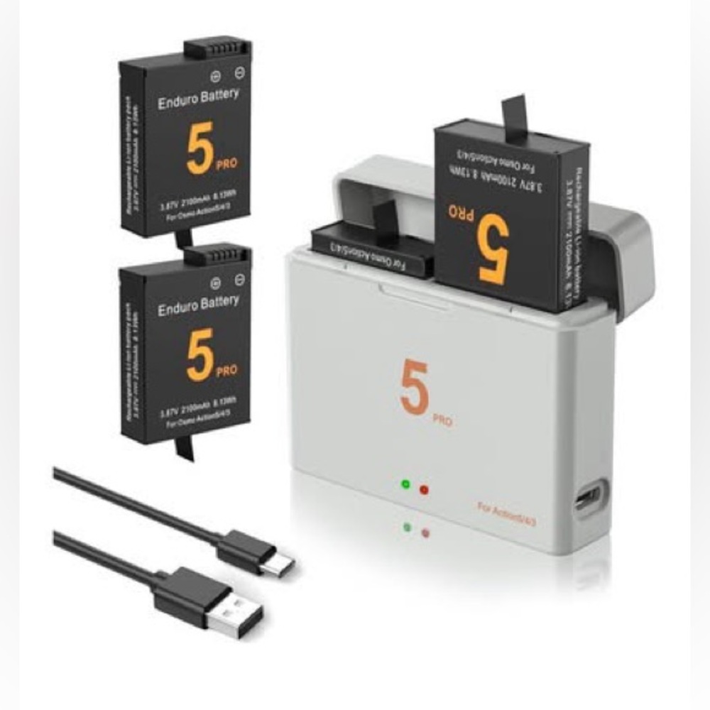 2-Pack 2100 mAh Battery Replacement for DJI Osmo Action 5 Pro Action